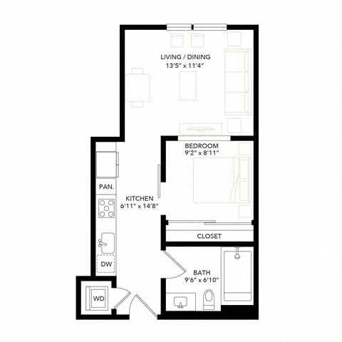 Floor plan layout diagram for AU1